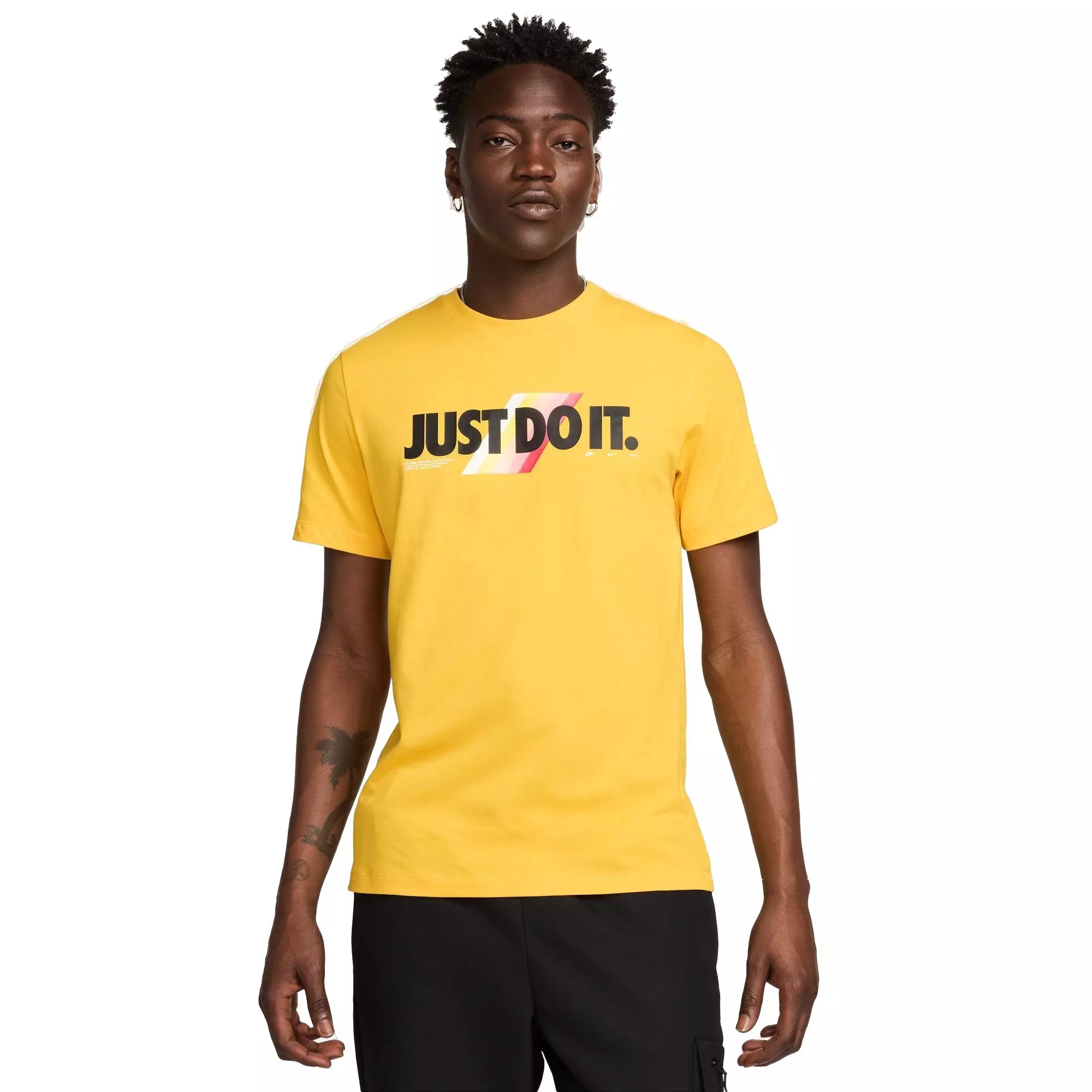 Nike Sportswear Just Do It Men s University Gold Tee Size Medium Cotton